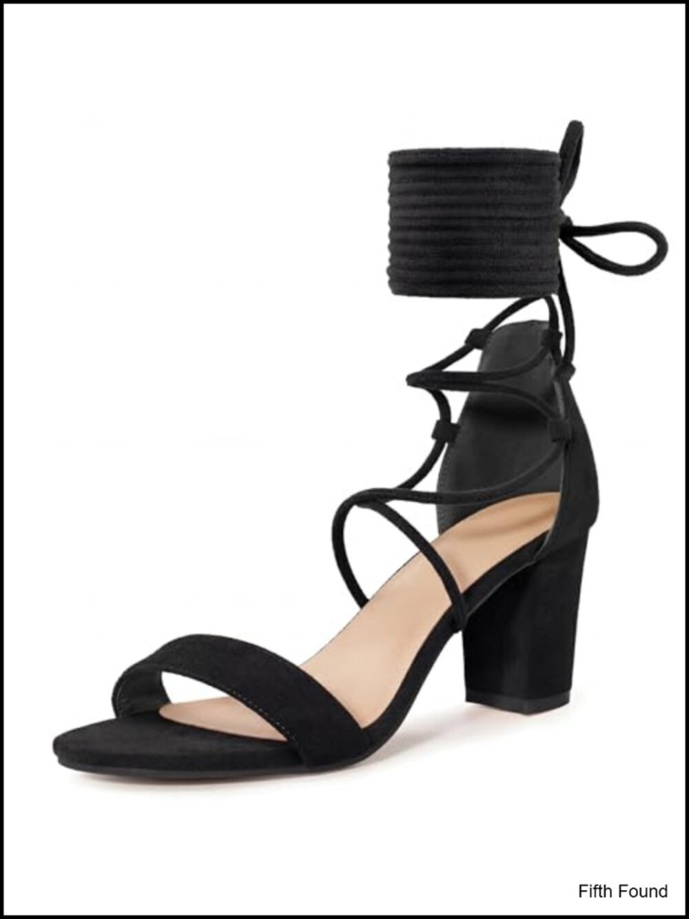 Chunky Strappy Heels Lace Up Comfort Block Sandals Open Toe Gladiator Shoes